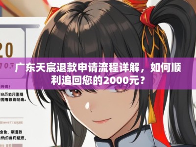 广东天宸退款申请流程详解,如何顺利追回您的2000元?