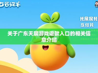 关于广东天宸游戏退款入口的相关信息介绍